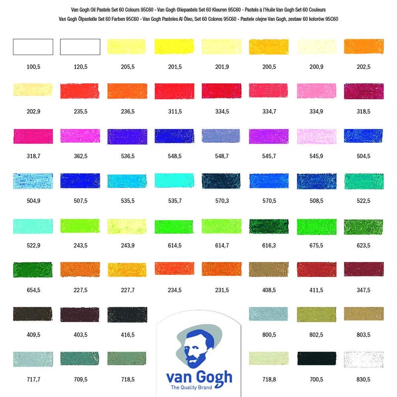 Van Gogh Oil Pastel, Round Full Stick, 60-Piece Set - Image 3